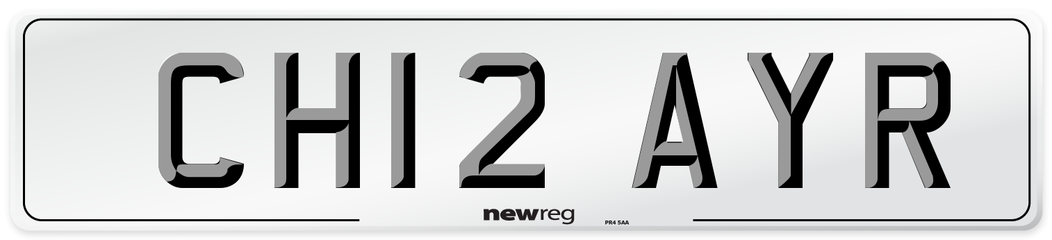 CH12 AYR Number Plate from New Reg